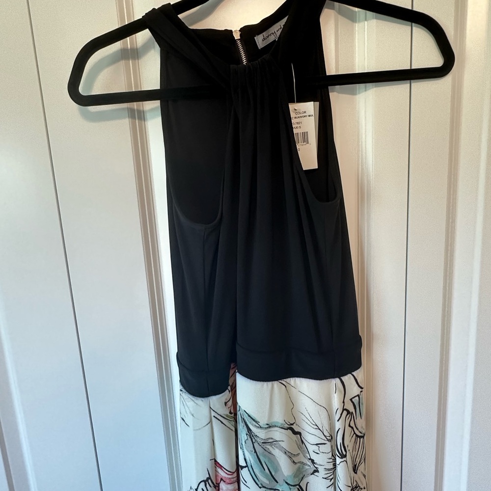Danny & Nicole Black Maxi Dress with Halter top and Flowy Skirt Size 10 - Picture 2 of 7